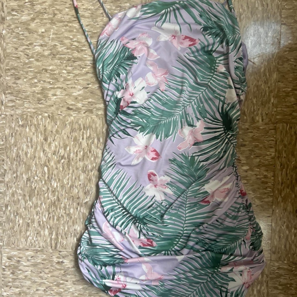 Purple Palm Slip Dress